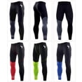 thumbnail image 7 of XUNKUSGA Pants for Men Fashion Color Block High Elasticity Breathable Compression Pants Men Soft Skin-Friendly Workout Leggings for Running Gym Training,Green,3XL, 7 of 7
