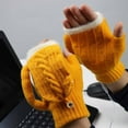 thumbnail image 5 of Luxalzxs Smart USB Rechargeable Heated Gloves Winter Cold Protection Warmth Flap Fingerless Knitting Heating Gloves Mittens, 5 of 5