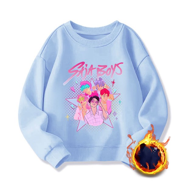 Demon Pop Hunters Movie Sweatshirt, HUNTR/X Rumi,Mire Zoeyy Kids Long Sleeve Sweatshirt,Cute Anime Chibi Style Tee for Fans, Teen Girls & Women | Soft Comfortable Casual Daily Tops