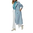 thumbnail image 2 of KOMOO Women Double Breasted Long Trench Coat Classic Lapel Overcoat Waterproof Long Jacket with Belt, 2 of 9