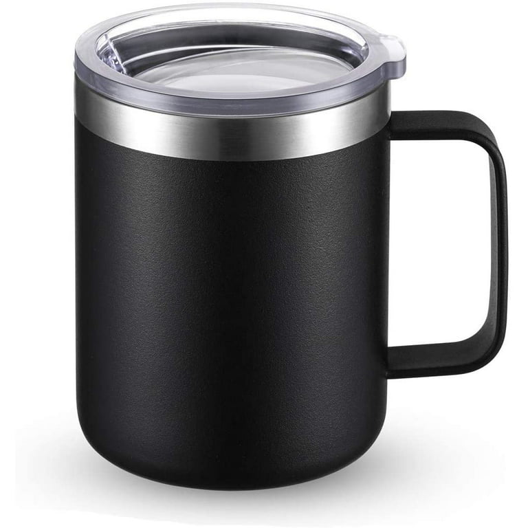Stainless Steel Coffee Mug Cup with Handle, 12 oz Double Wall