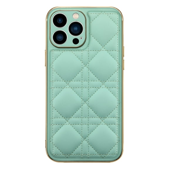 TECH CIRCLE PU Leather Hard PC  with iPhone 13 Pro Max Case,With Len Protection Shockproof Ultra-Slim for iPhone13 Pro Max 6.7 inch,Lightgreen