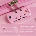 thumbnail image 2 of Pink ABS Hardshell Luggage Set 3pc - Lightweight & Durable Suitcases with Spinner Wheels & TSA Lock (20" 24" 28") for Travel, 2 of 6