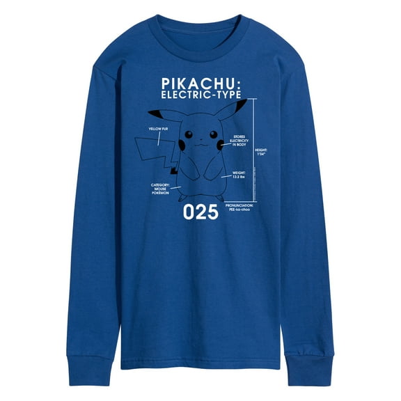 Pokémon - Pikachu Electric-Type - Men's Long Sleeve T-Shirt