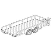 1214 - 6' x 14' Tandem Axle 7K Utility Lowboy Trailer DIY Master Plan - 17 How-to Steps w/ Blueprint Paper - Engineer Approved