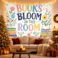 thumbnail image 3 of Typographic Surrounded With Botanical Literary Illustrations, Mystical Fantasy for Space Lovers, Wall Decor, Valentine's Day Gift, Tapestry Wall Hanging for Dorm and Living Room, 3 of 7