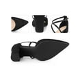 thumbnail image 2 of BLISSFUL STEP Pointed Toe Cross Straps Block Heel Lace Pumps for Women Black (Size 9), 2 of 6