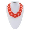 thumbnail image 2 of Bocar Bold Acrylic Chain Chunky Collar Necklace for Women, 23inch (NK-10510-Red), 2 of 6
