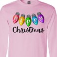 thumbnail image 4 of Inktastic Merry Christmas Rainbow Holiday Lights Long Sleeve T-Shirt, 4 of 5