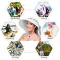 thumbnail image 6 of Solaris Sun Hats for Women with Neck Flap, Wide Brim, UV Protection UPF 50+, Foldable Fishing Cap with 2 Replaceable Ribbons for Outdoor Camping, Traveling, and Hiking, White, 6 of 8