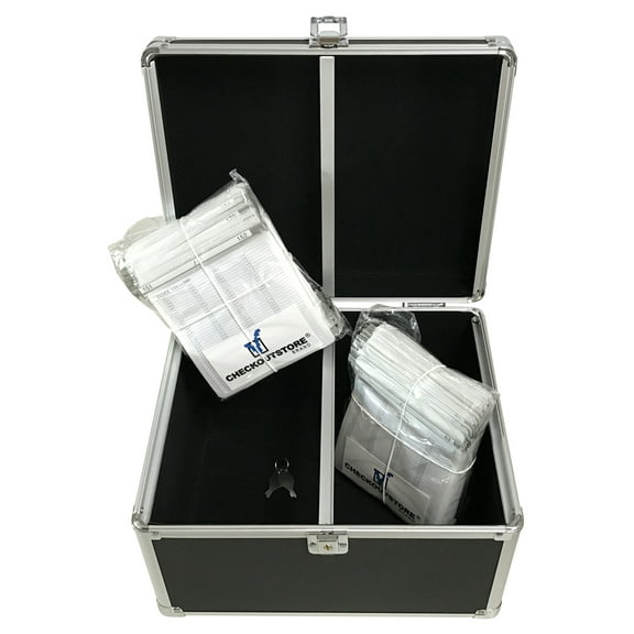 CheckOutStore Black Aluminum CD/DVD Hanging Sleeves Storage Box (Holds Up to 300 Discs)