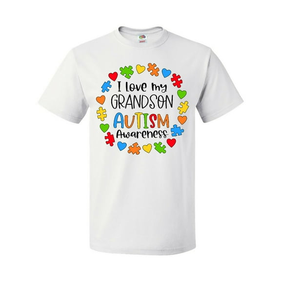 Inktastic I Love My Grandson Autism Awareness T-Shirt