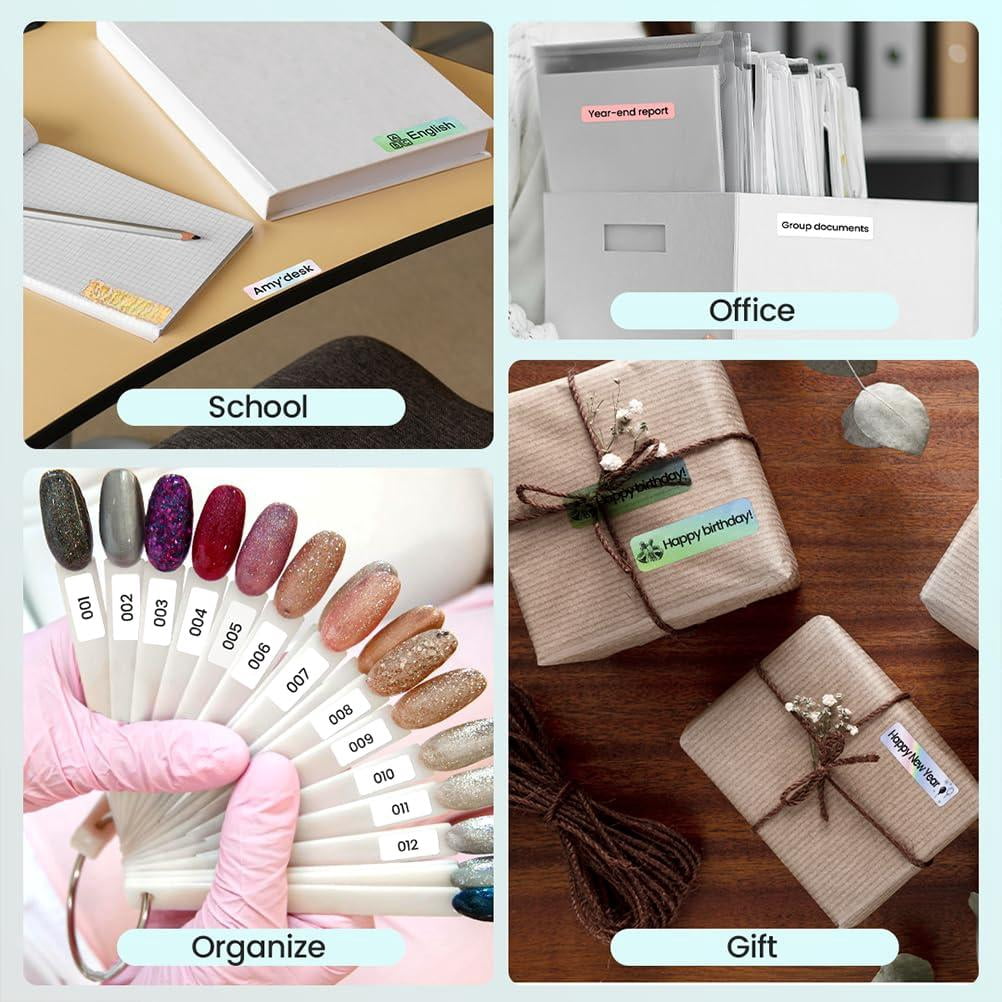 Label Maker  D30 Portable Machine With Tape Small Mini Printer Multiple Templates Fonts Icon Labeler For Home School Office
