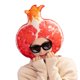 thumbnail image 1 of Capucha fotográfica con forma de fruta colorida y brillante, suave felpa, para la cabeza, con apertura para la cara, accesorio para fiesta de disfraces de celebridades de Internet, 1 of 8
