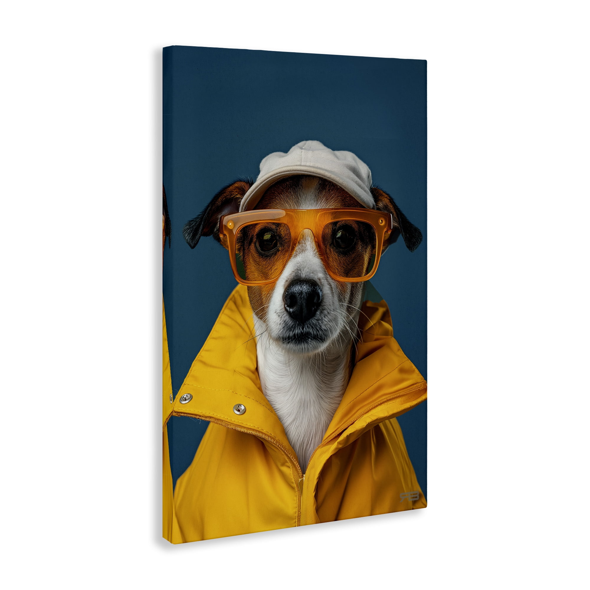 Stupell Industries Trendy Dog Friend Animals & Insects Painting Gallery Wrapped Canvas Art Print Wall Art, 24 x 36