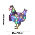 thumbnail image 2 of Bufanda, Luces Decorativas, Escultura De Jardín Plana, Adornos De Pollo Para Césped, Decoraciones Navideñas Yuarrent HA042677-04, 2 of 4
