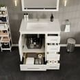 thumbnail image 4 of Eviva Loon 30"W x 22"D White Bathroom Vanity with White Carrara Quartz Vanity Top and Rectangular Undermount Sink, 4 of 8