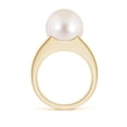 thumbnail image 2 of ANGARA Solitaire Freshwater Cultured Pearl Split Shank Ring in 14K Yellow Gold for Women | June Birthstone, Birthday, Anniversary, Jewelry Gift for Women | Pearl Ring, 2 of 9