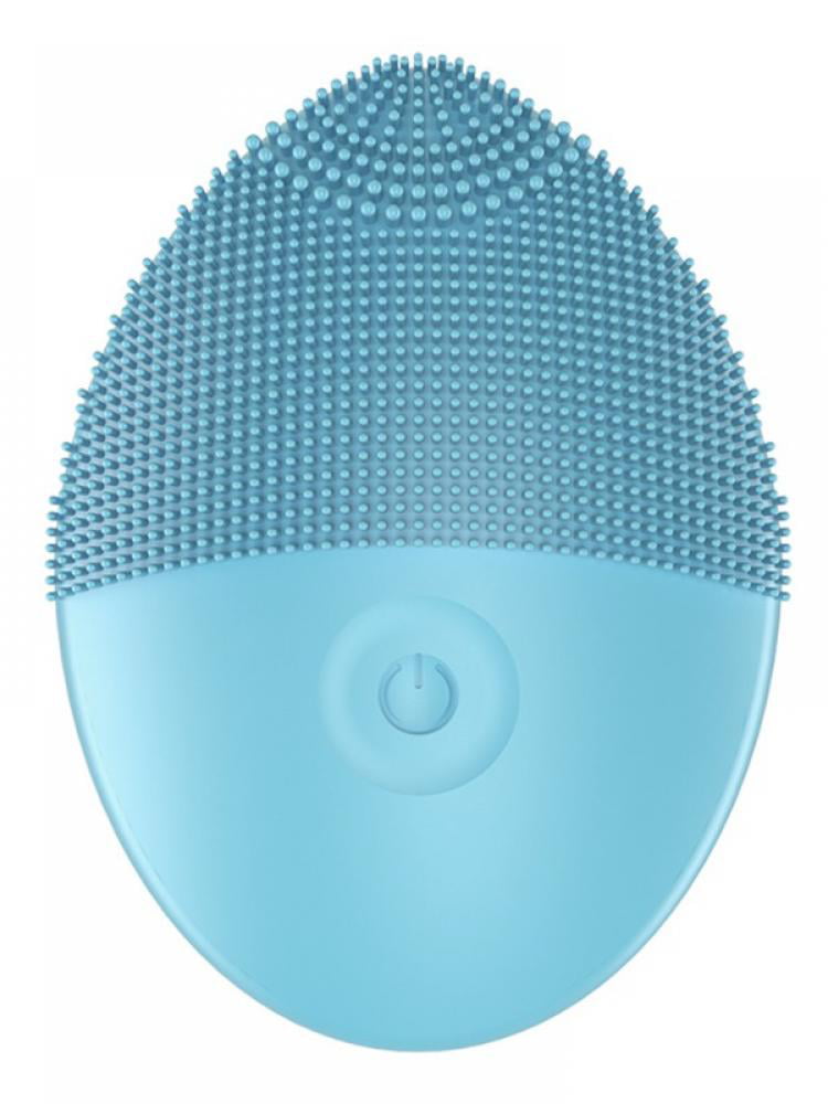 Face Scrubber Nude blue One‑piece Design Massage Brush Soft Suction Cup Design Exfoliator Brush for Bathing for Baby