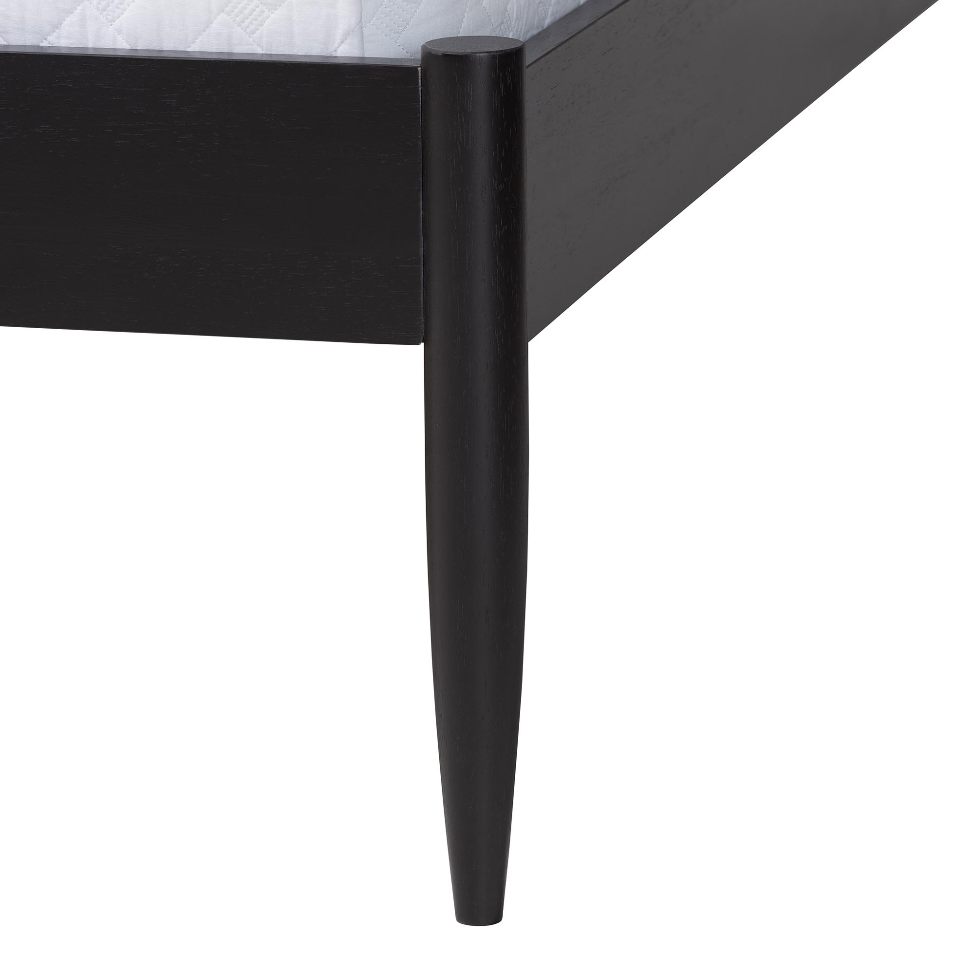 Baxton Studio Shirin Mid-Century Platform Bed, Queen, Beige