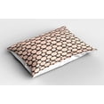 thumbnail image 2 of Ambesonne Aster Pillow Sham 2 Pack, Soft Toned Flower Leaf, 26"x20", Pale Peach Charcoal Grey, 2 of 3