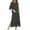 Dark Gray, variant on Red Nightgown for Women with Zipper, Loose Fit Nightdress with Pockets, Three Quarter Sleeve Sleep Shirt Long Lounge Dress for Home Wear, Red Size S