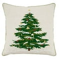 thumbnail image 2 of Fennco Styles Embroidered Christmas Tree 100% Cotton Decorative Throw Pillow 18" W x 18" L – Natural Holiday Cushion for Christmas, Home, Couch, Bedroom, Living Room and Office, 2 of 6