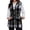 Black, variant on UVEASISHA Women's Plaid Sleeveless Blazer Vest Belted Collar Lapel Long Jackets Casual Work Layering Outerwear with Pockets Fall Winter Style Green XL