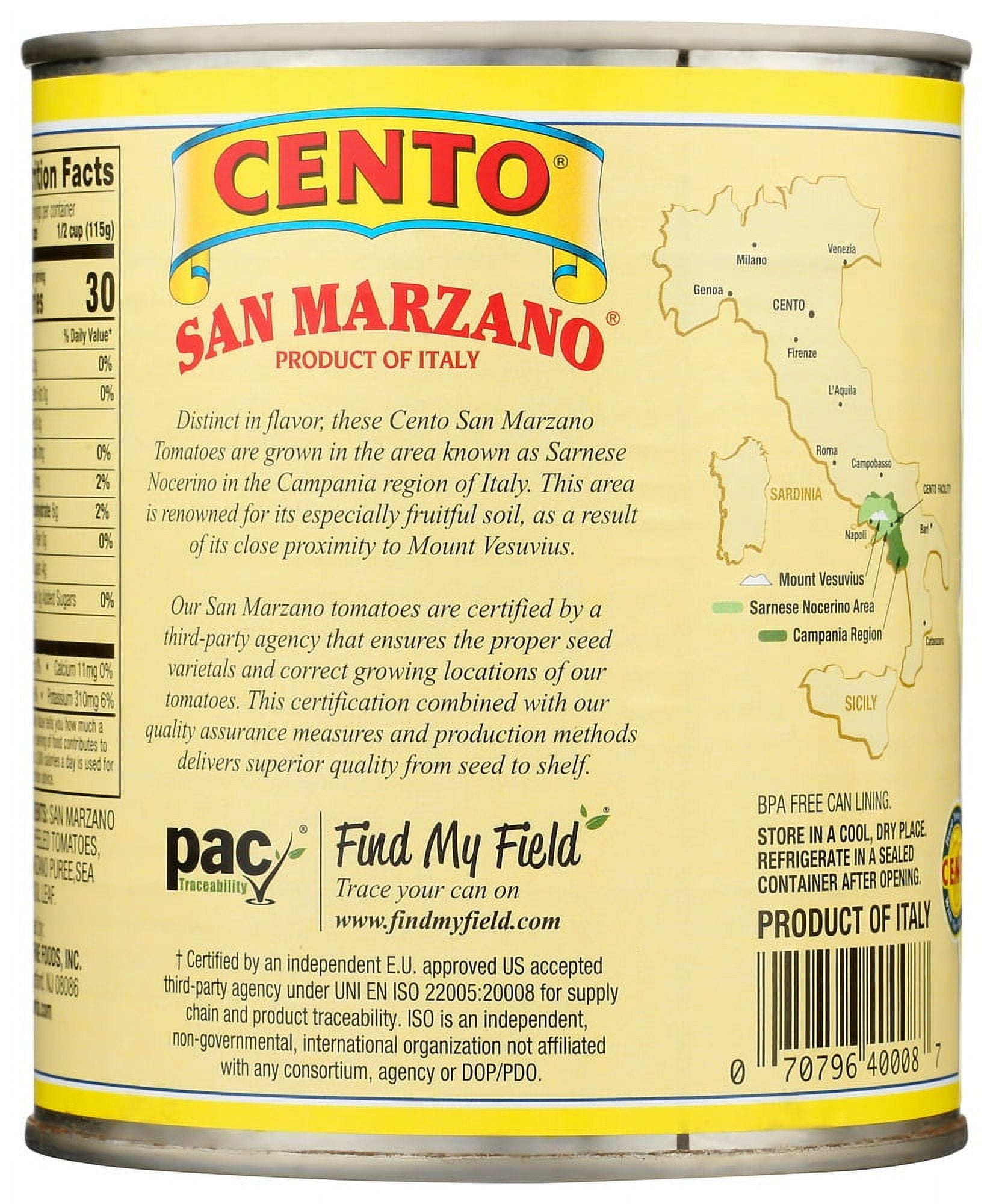 Cento San Marzano Peeled Tomatoes, 28 oz