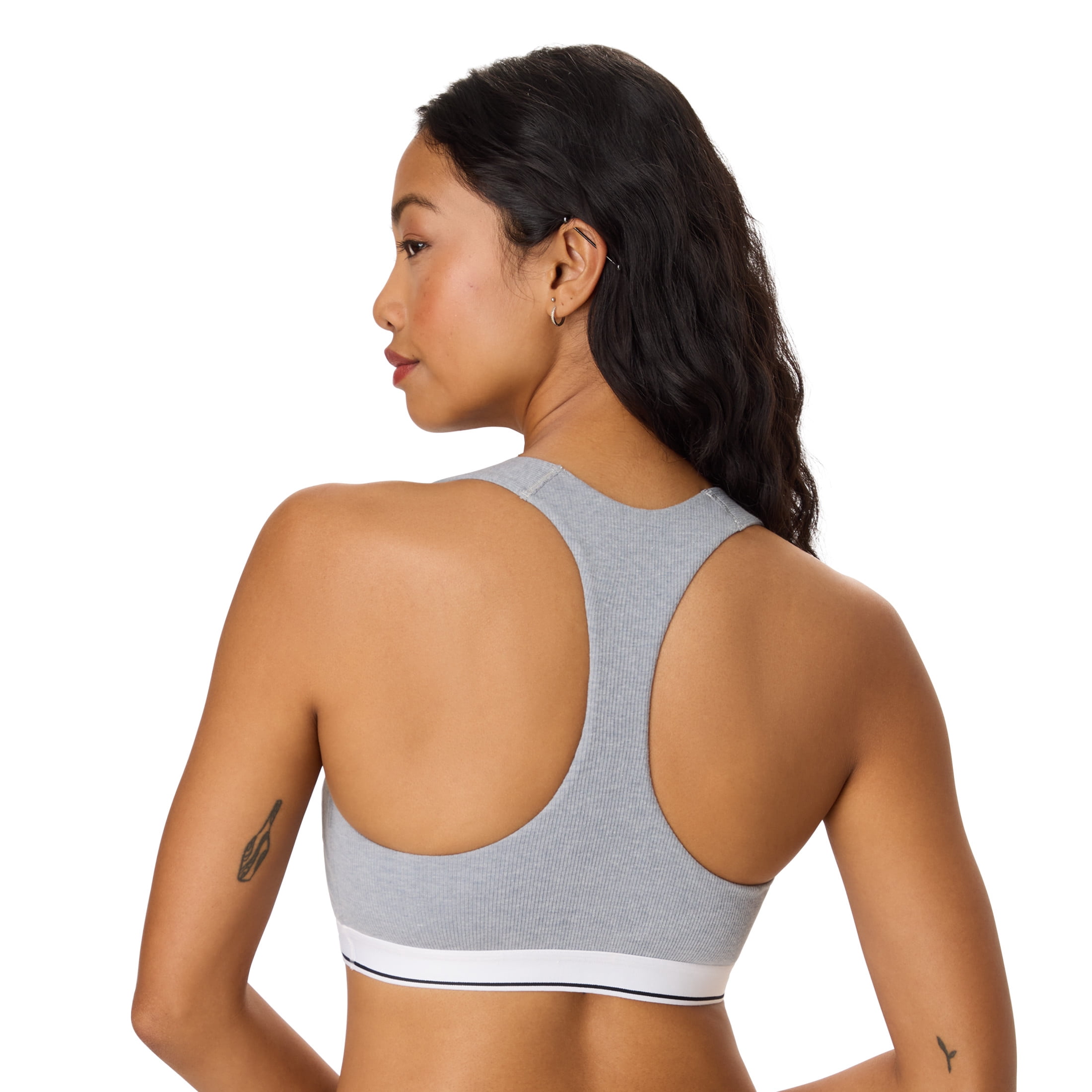 Hanes Racerback Bra, Originals Wireless Cotton Sports Bra