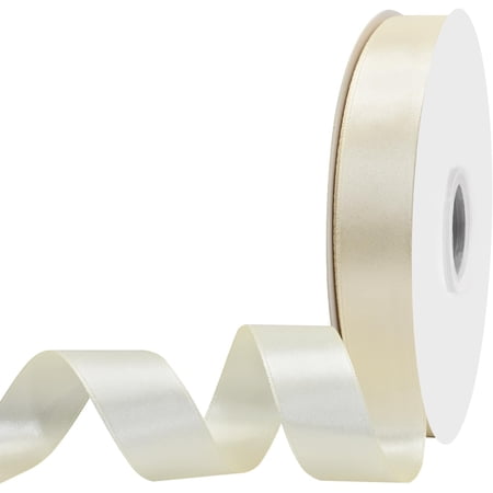 7/8 inch Wide 100 Yards Double Face Ivory Satin Ribbon Fabric Ribbon for Gift Wrapping Very Suitable for Weddings Decoration Bouquet Balloons Arts Craft Sewing Hair Bow Invitation 7/8 inch Wide 100 Yards Double Face Ivory Satin Ribbon Fabric Ribbon for Gift Wrapping Very Suitable for Weddings Decoration Bouquet Balloons Arts Craft Sewing Hair Bow Invitation