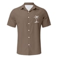 thumbnail image 3 of XDZJLR Chemises pour Hommes Décontractées Été Plage Manches Courtes Mode Imprimé Cocotier, 3 of 5