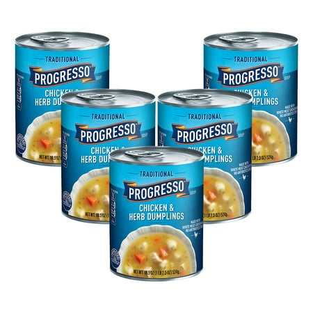 (5 Pack) Progresso Soup, Traditional, Chicken and Herb Dumplings Soup, 18.5 oz