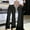 Black, variant on MORTTIC Women's Transparent Mesh Patchwork High Waist Pants With Elegant Cross Detail, Solid Color Fashion Trousers