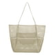thumbnail image 3 of Bolsa de asas de playa de malla Bolsa de almacenamiento Juguete ños Gran capacidad Cosmética Bolsa de hombro multifunción Bolso para vacaciones blanco Salvador Bolso de playa, 3 of 10