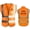Orange, variant on High Visibility Reflective Safety Vest Customize Logo With 5 Pockets Protective Workwear Outdoor Work Vest