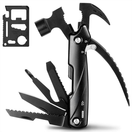Hammer Multitool BirthdayGifts for Men - Cool Unique Gifts For Men Who Have Everything - Compact DIY Survival Multi Tool - Backpacking & Camping Accessories - Gadget Gifts