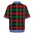 thumbnail image 6 of WTXUE Women Plaid Denim Collared Shirt Short Sleeve Shirts Patchwork Denim Shirts Trendy Shirts Dress Shirt Patchwork Denim Shirts Pullovers Womens Dressy Casual Shirts Fashion Lapel Collar Green L, 6 of 9
