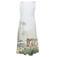 thumbnail image 4 of Women Summer Dresses 2025 Sundresses for Women 2025 Beach Casual Sleeveless Tshirt Dresses Round Neck Ruffle Smocked Midi Dress Cover Ups Prime, 4 of 6