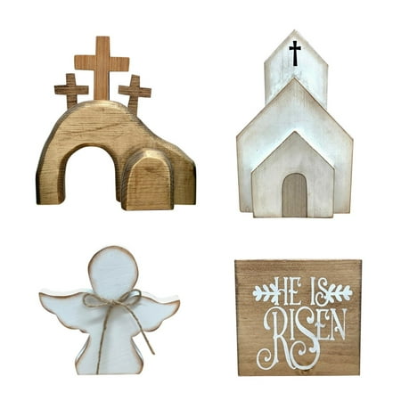 

Jesus Tomb-Easter Tray Bundle Kit Easter Tiered Tray Decor Wooden Easter Decor