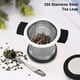 thumbnail image 4 of Straiador de té de acero inoxidable Filtro de malla Tintador Reutilizable Colador Escurridor Skimmer Desbordador extraíble para café Herb Spice Negro seitruly  HA010896-01, 4 of 7