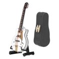 thumbnail image 1 of Guitar Model Mini Exquisite White Musical Instrument Handicraft Ornament for Home Office Decoration, 1 of 5