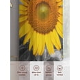 thumbnail image 6 of Sunflowers Sheer Curtains 84 Inch Length 2 Panels Set, Grey Farmhouse Botanical Floral Flowers Voile Window Treatment Rod Pocket Curtains Sheers Drapes for Bedroom/Living Room/Kitchen 52"x84"x2, 6 of 7