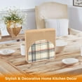 thumbnail image 6 of Yayeee Napkin Holder for Table Kitchen Paper Tissue Organization, Beige Plaid Pattern, 6 of 8