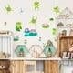 thumbnail image 1 of Pegatinas de pared oso de fresa rana y flor de loto PVC 60cm x 30cm, 1 of 4