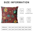 thumbnail image 5 of PHYHOO  Merry Christmas Throw Pillow Cover, Red Xmas Celebration Holiday Cushion Cover Farmhouse Home Decor Standard Square Winter Pillowcase, 5 of 5