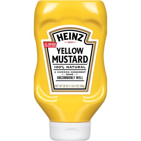 (3 Pack) Heinz Yellow Mustard, 20 oz Bottle