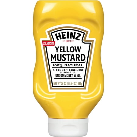 (3 Pack) Heinz Yellow Mustard, 20 oz Bottle (Mustard On The Best)