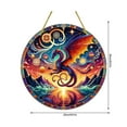 thumbnail image 3 of YiJuHui 1pcs Dragon Suncatcher Stained Glass Window Hanging with Hand Painted Fire Design for Home Office Decor Gift, 3 of 6