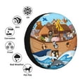 thumbnail image 4 of Kdxio Spare Tire Cover for RV Trailer, Waterproof Wheel Cover,Camper Spare Tire Cover Fit for Rv SUV Truck Travel Trailer 14 inch-Animals on Noah's Ark Floating, 4 of 8